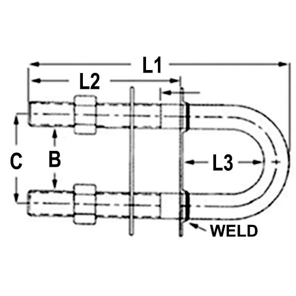 1852, U-Brace RF Ø9,5mm, 120/83mm