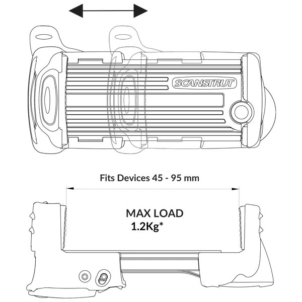 ROKK, Mobil Klemme/Holder 45-95 mm