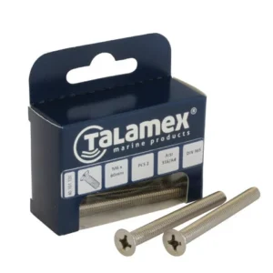 Talamex, Flad Skrue AISI 316, Philipskrue 589081 – Størrelse: M4x30, 6 Stk