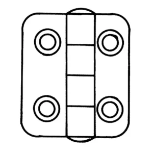Talamex, Hengsel rustfritt stål AISI 304, 34x38,5x2 mm (1 stk.)