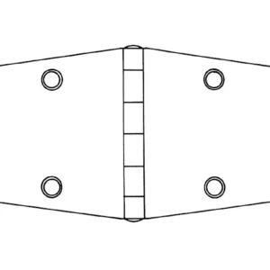 Talamex, hengsel rustfritt stål AISI 304, 151x74,5x2 mm (1 stk)