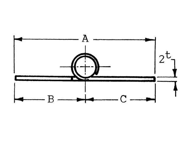 Talamex, Hengsel rustfritt stål AISI 304, 84x38,5x2mm (1 stk.)