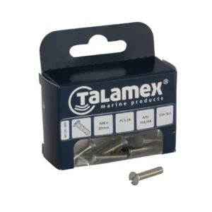 Talamex, Hovedskrue Cs, Slidset, AISI 316 Rustfrit Stål – Størrelse: M6x60, 6 Stk