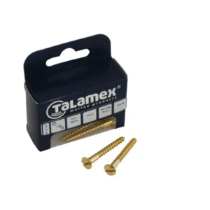 Talamex, Spaltet treskrue, 3,0 x 16 mm, Messing, 6 stk.