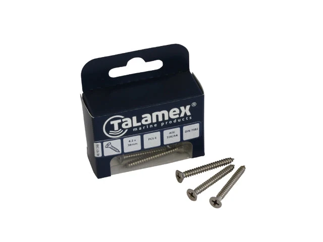 Talamex, Tankeskrue AISI 316, Philipskrue – Størrelse: 4,2x13, 6 Stk