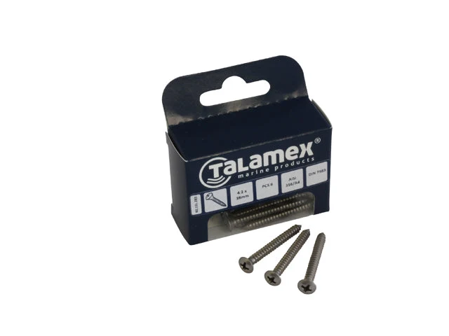 Talamex, Tappeskrue CS, Philipskrue, Rustfrit Stål AISI 316 – Størrelse: 2,9x95, 6 Stk
