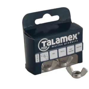 Talamex, Vingemøtrik, Rustfrit stål AISI 316 – Størrelse: M 8, 6 Stk