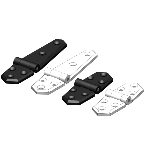 Trudesign, Hengsel kort hvit 96x35mm (2 stk), Ø4,5 mm