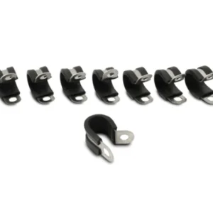 Vibrant Stainless Steel Cushion P-Clamp 0.3125in OD Hose (10 Pack)