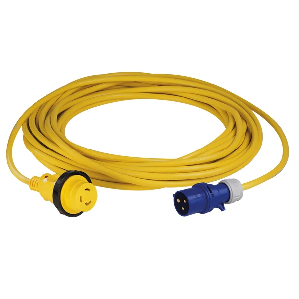 Marinco, landstrømkabel 16Amp, 1m, IP56, 2,5 mm² med LED-indikator