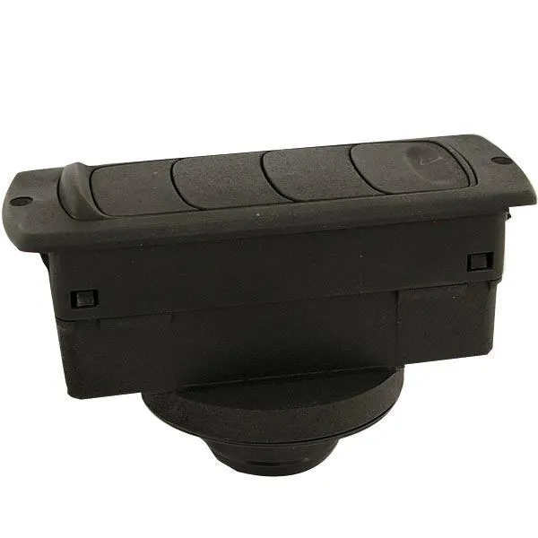 Rektangulær dyse - lukkbar med 55 mm tilkobling, 45º, 122x49 mm, 134x52 mm