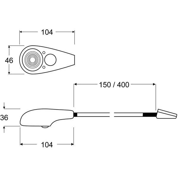 Hella, LED kartlys 15 cm, 9-30V, Rød/Hvit, Dimbar, 120 mm Kabel