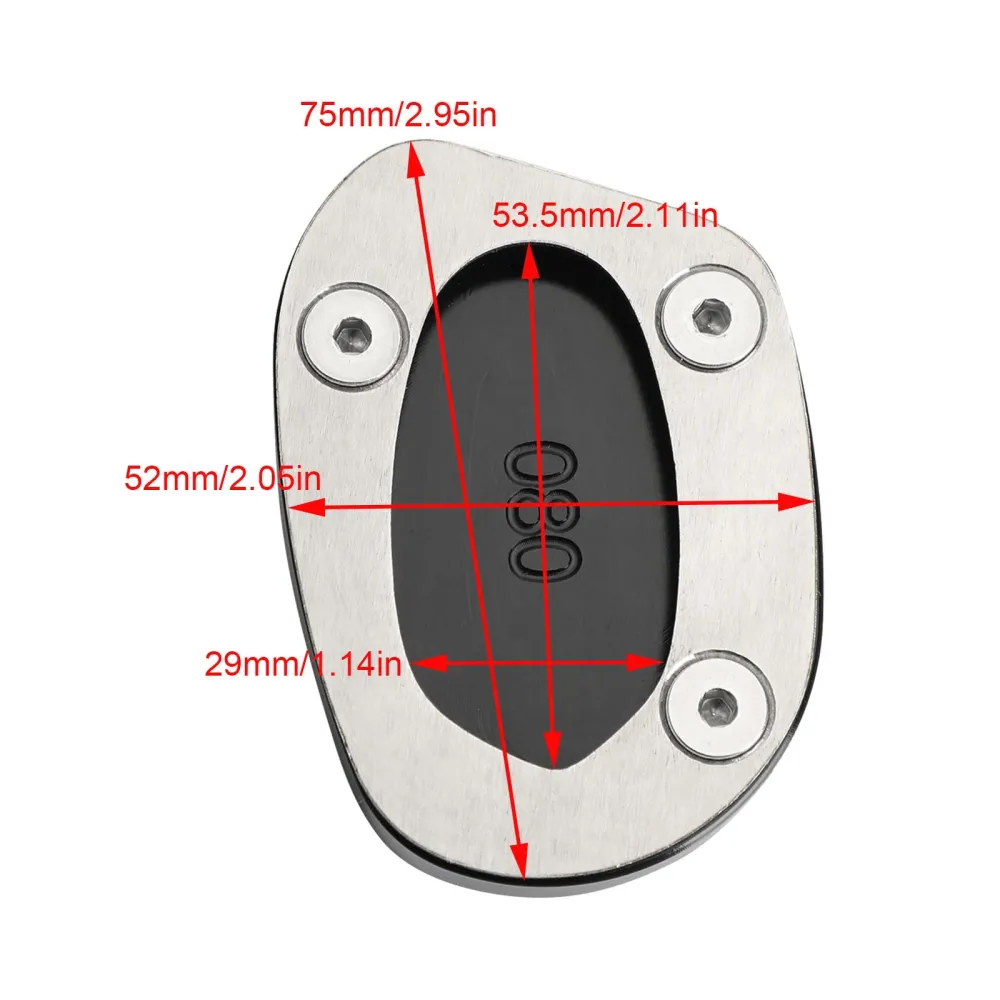 Kickstand Sidestand forstørrer platepute CNC aluminiumslegering Triumph Speed Twin 1200 2019-2020