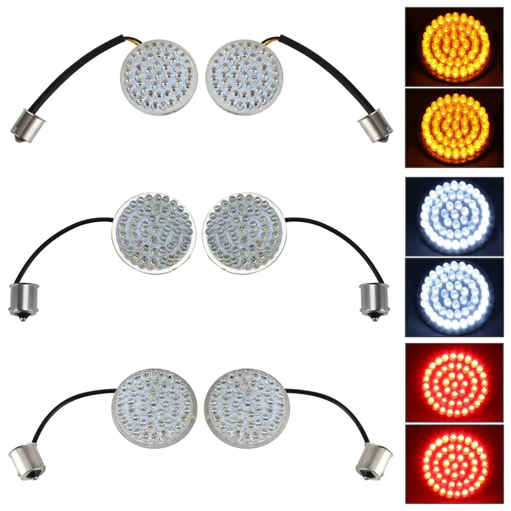 1156 Bakre LED -blinklysinnsatslys Dyna Touring Street Road Glide 883 Amber