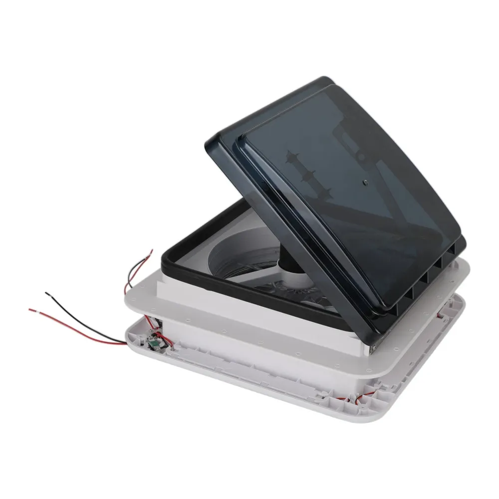 11" 12V med LED-lys bobil takventil motor bobil vifte takvindu