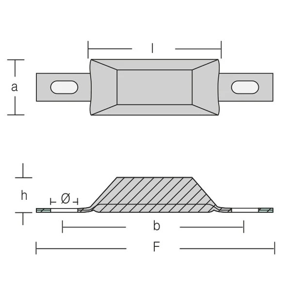 1852, aluminiumanode 0,44 kg (tidligere 1140082)