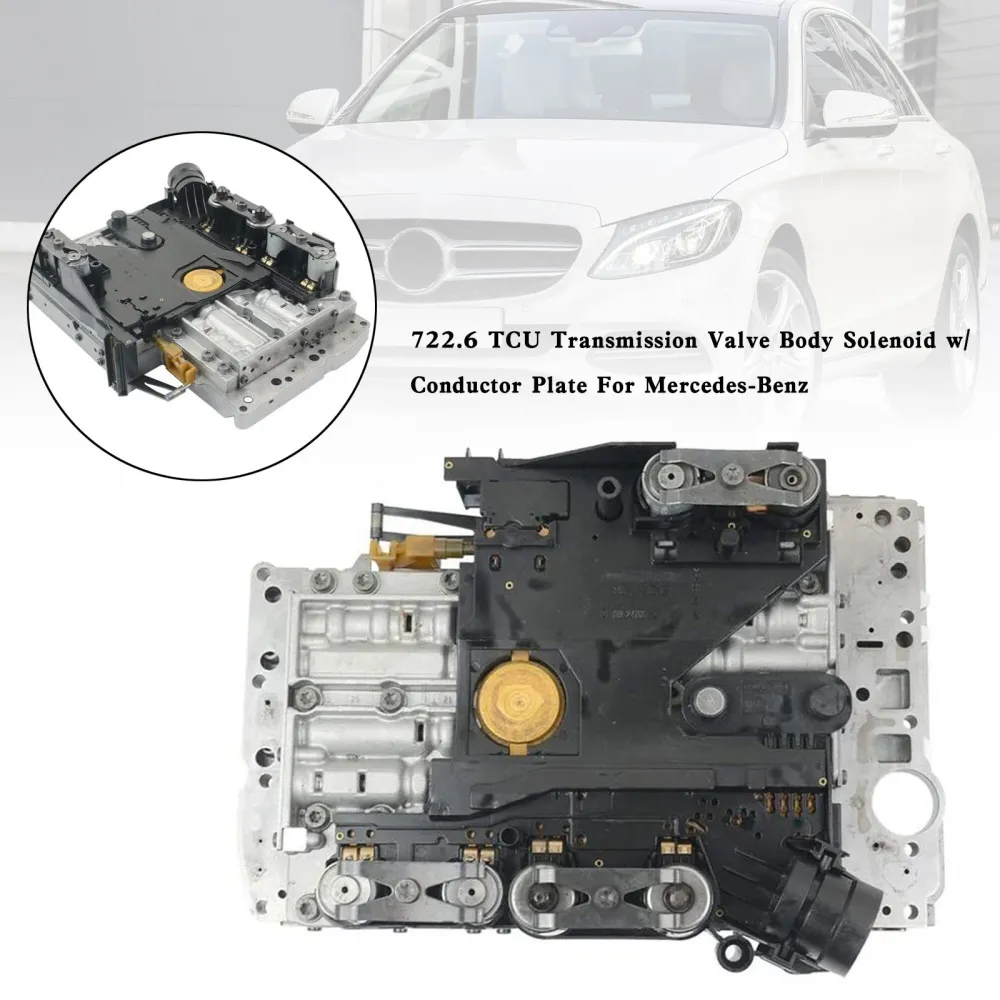 1998-2005 CLK320 1998-2004 SLK230 Mercedes-Benz 722.6 TCU Transmission Valve Body Solenoid m/lederplate