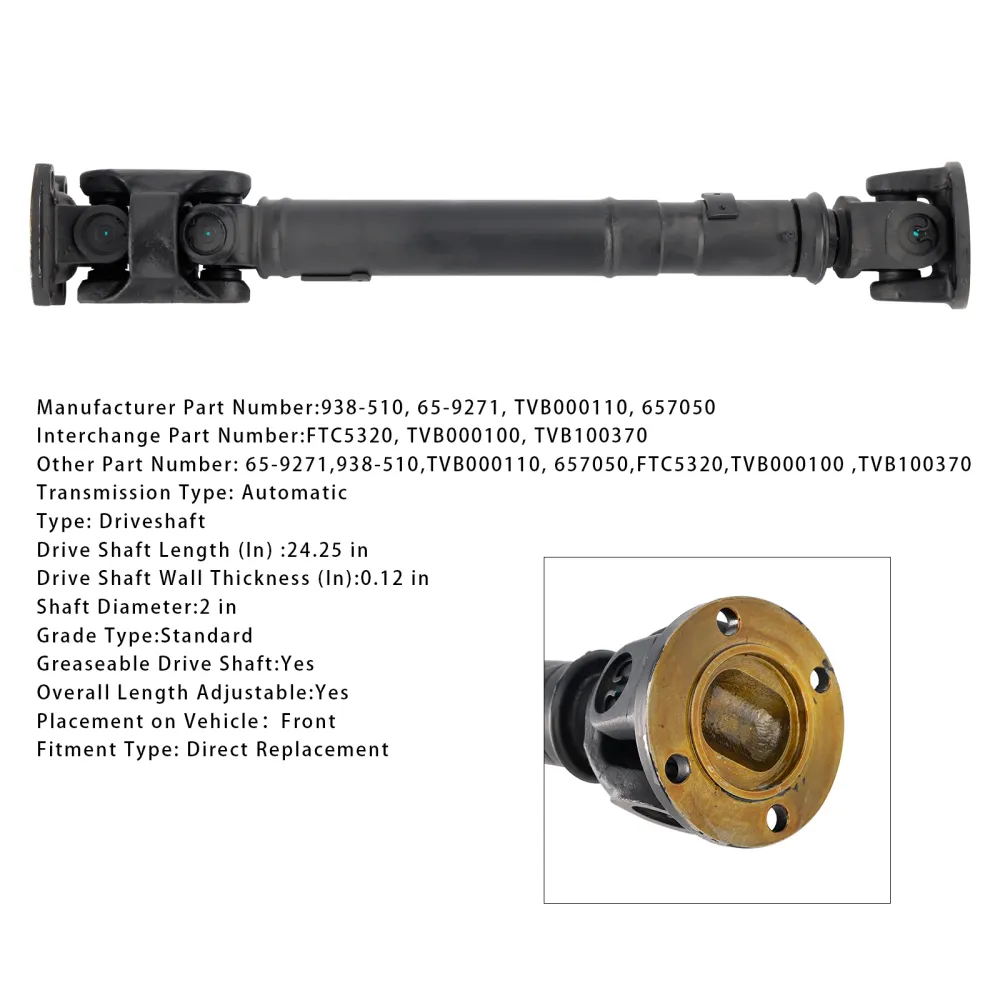 2000-2002 Land Rover Discovery V8 4.0L Front 4WD Front Driveshaft Prop Shaft TVB000100