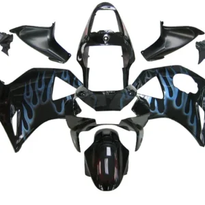 2002-2003 Honda CBR 954 RR Svart & Blue Flame Racing Generisk