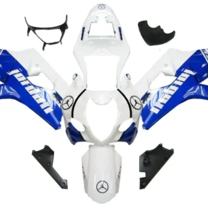 2003-2004 Suzuki GSXR 1000 Hvit & Blå Jordan Racing-kåper generisk