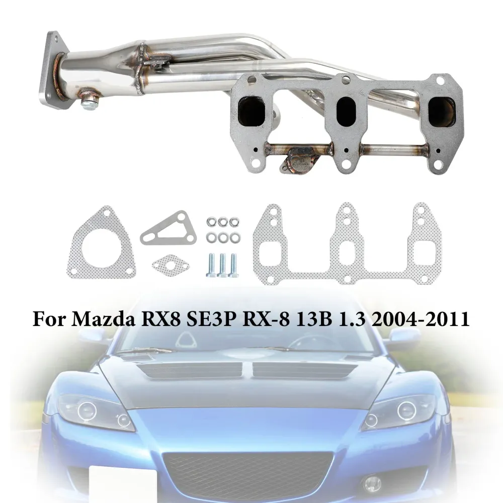 2004-2011 Mazda RX8 RX-8 R3 GT grand rustfritt stål eksoshode