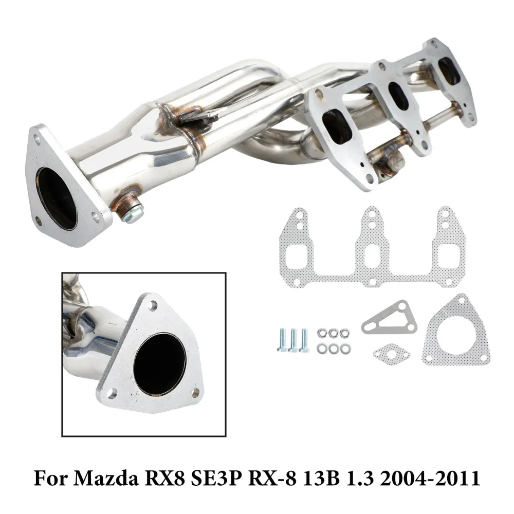 2004-2011 Mazda RX8 RX-8 R3 GT grand rustfritt stål eksoshode