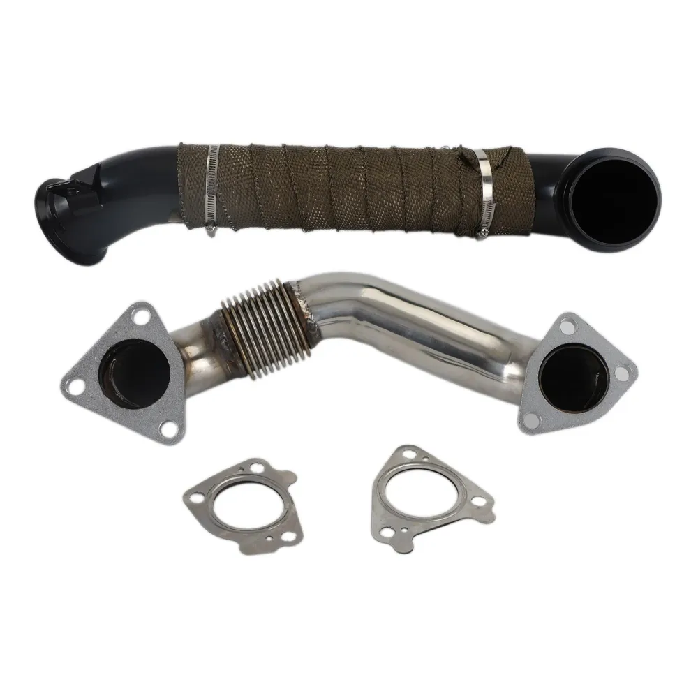 2004.5-2010 Chevrolet Silverado 3500 Lly LBZ LMM Duramax Diesel Turbo Down Pipe Passenger Side Up Pipe FedEx Express