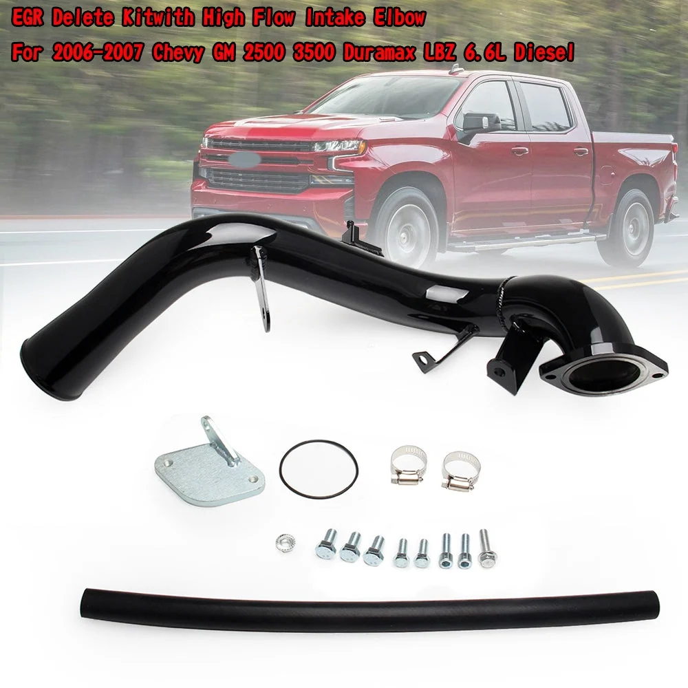 2006-2007 Chevrolet GM 2500 3500 Duramax LBZ 6.6L Diesel Egr Delete Kit med inntak av høy strømning