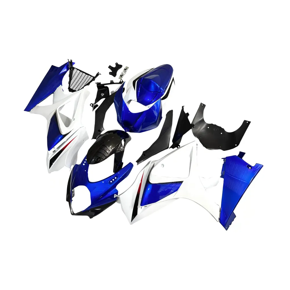 2007-2008 Suzuki GSXR 1000 Blå & Hvite GSXR Racing-kåper generisk