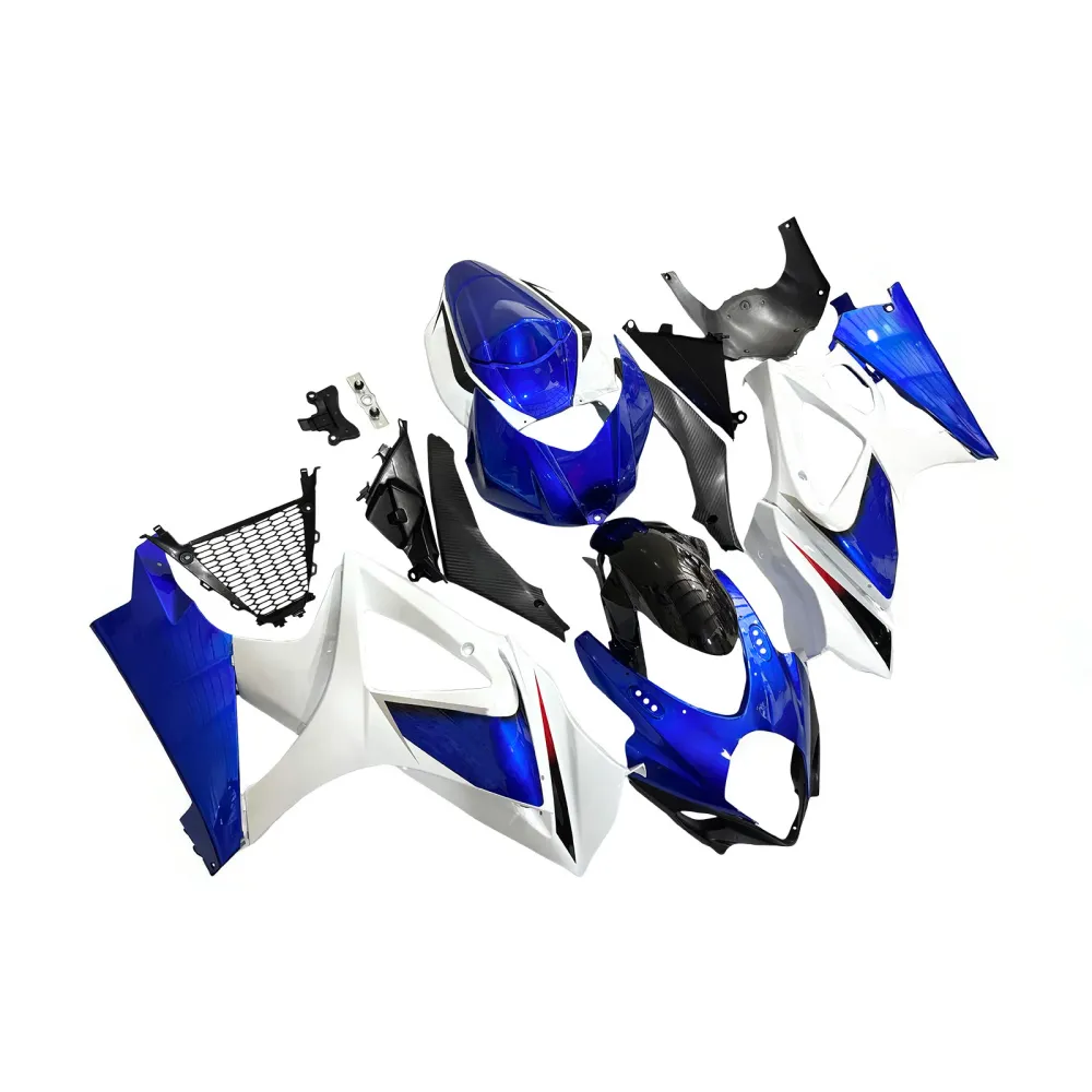2007-2008 Suzuki GSXR 1000 Blå & Hvite GSXR Racing-kåper generisk