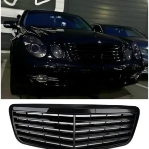 2007–2009 Mercedes-Benz W211 E350 E500 E63 AMG Støtfangergrill foran, blank sort