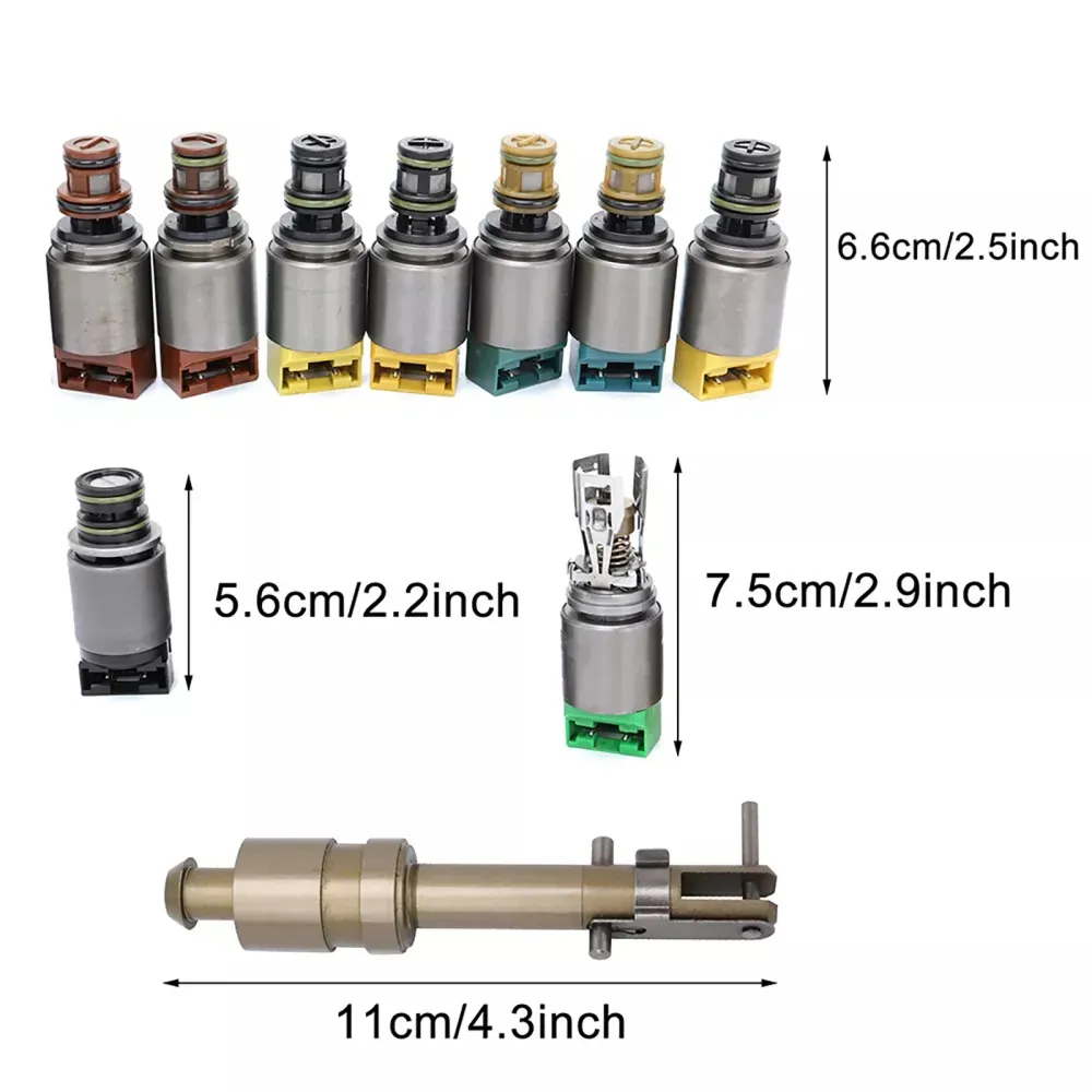2008-2010 BMW 535i 3.0 L6 E60 6HP28 Transmisjonsventil Body Repair Solenoid Kit 1068298047