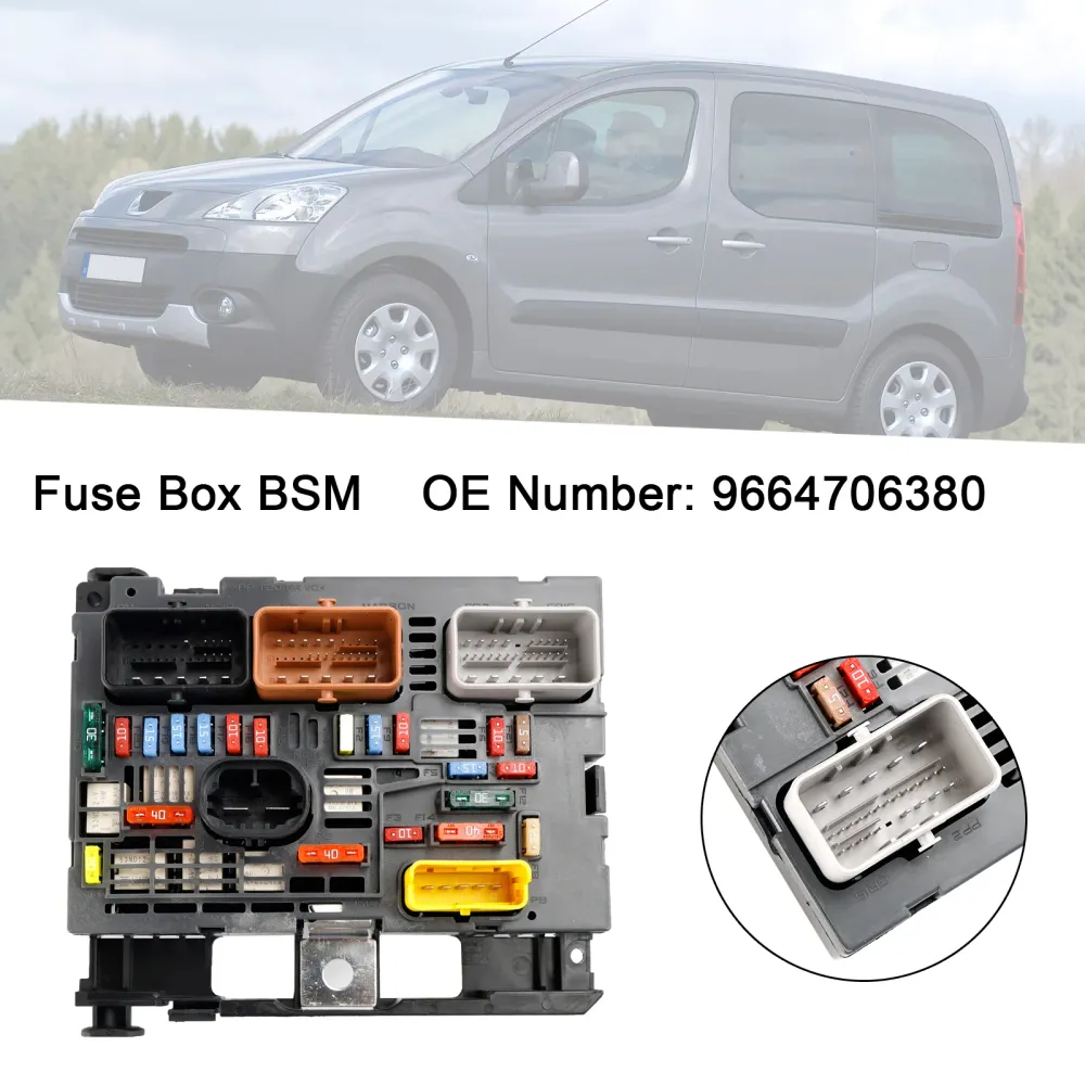 2008-2019 Citroen Berlingo C4 C8 Peugeot Partner 307 sikringsskap BSM 9664706380