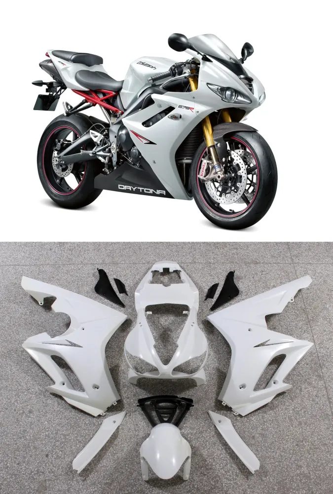 2009-2012 Triumph Daytona 675 Hvit svart karosseri Fairing ABS Injection Molding Generic