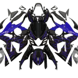 2009-2016 Suzuki GSXR 1000 Svart & Blue Flame Racing-kåper generisk