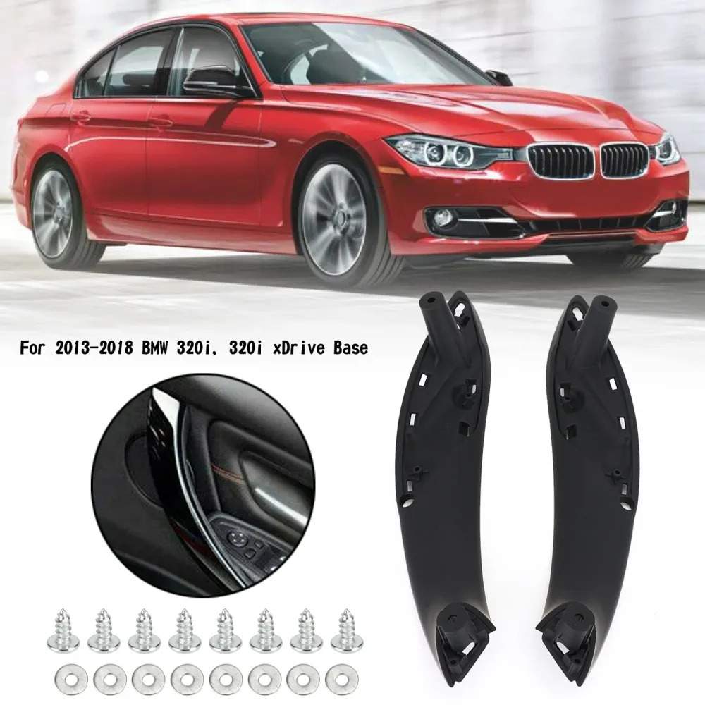 2012-2016 BMW 328i, 328i xDrive Black Front L+R Håndtak innerdør Trekkhåndtak 51417279311 51417279312