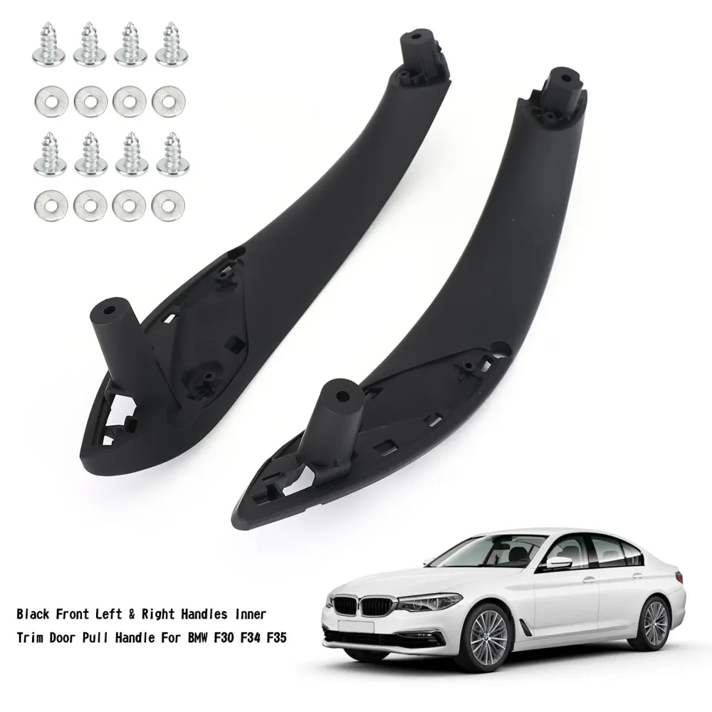 2012-2016 BMW 328i, 328i xDrive Black Front L+R Håndtak innerdør Trekkhåndtak 51417279311 51417279312