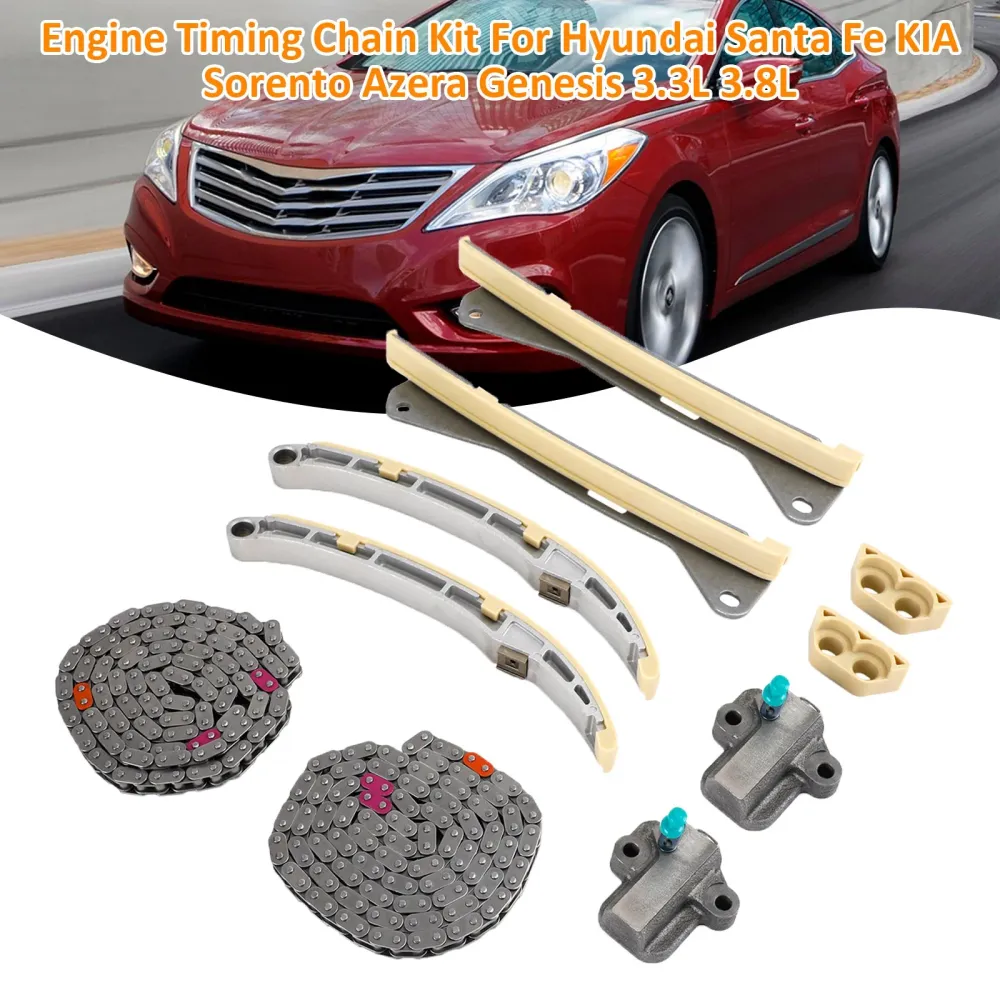 2012-2017 Hyundai Azera 3.3L Motor Timing Chain Kit 24321-3L100 24410-3cga3 FedEx Express