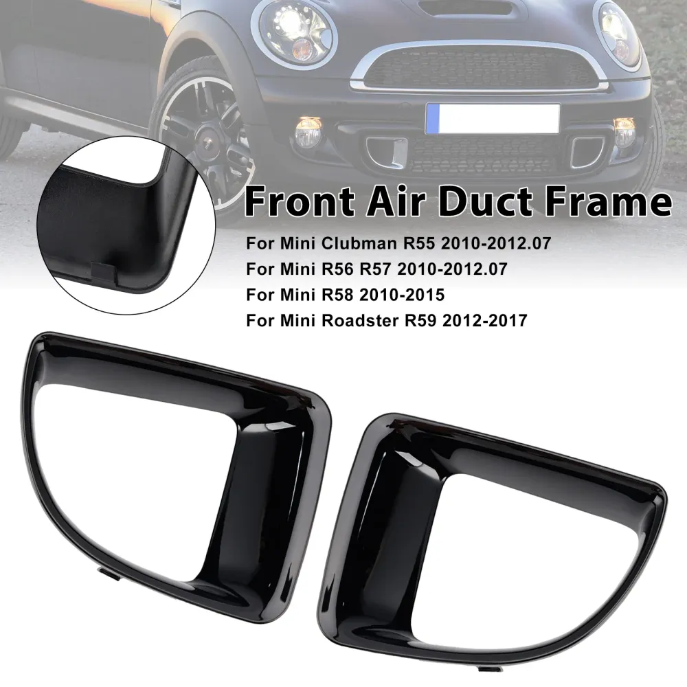 2012-2017 Mini Roadster R59 Glans Black Front Air Duct Frame 51117255117 51117255119