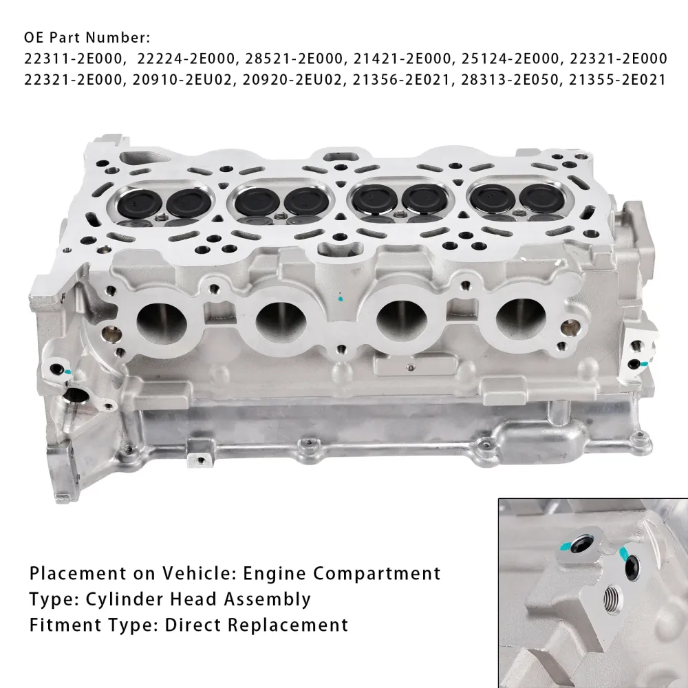2014-Presentan Hyundai Mistra G4NB Cylinder Head Assembly 22311-2E000 22321-2E000