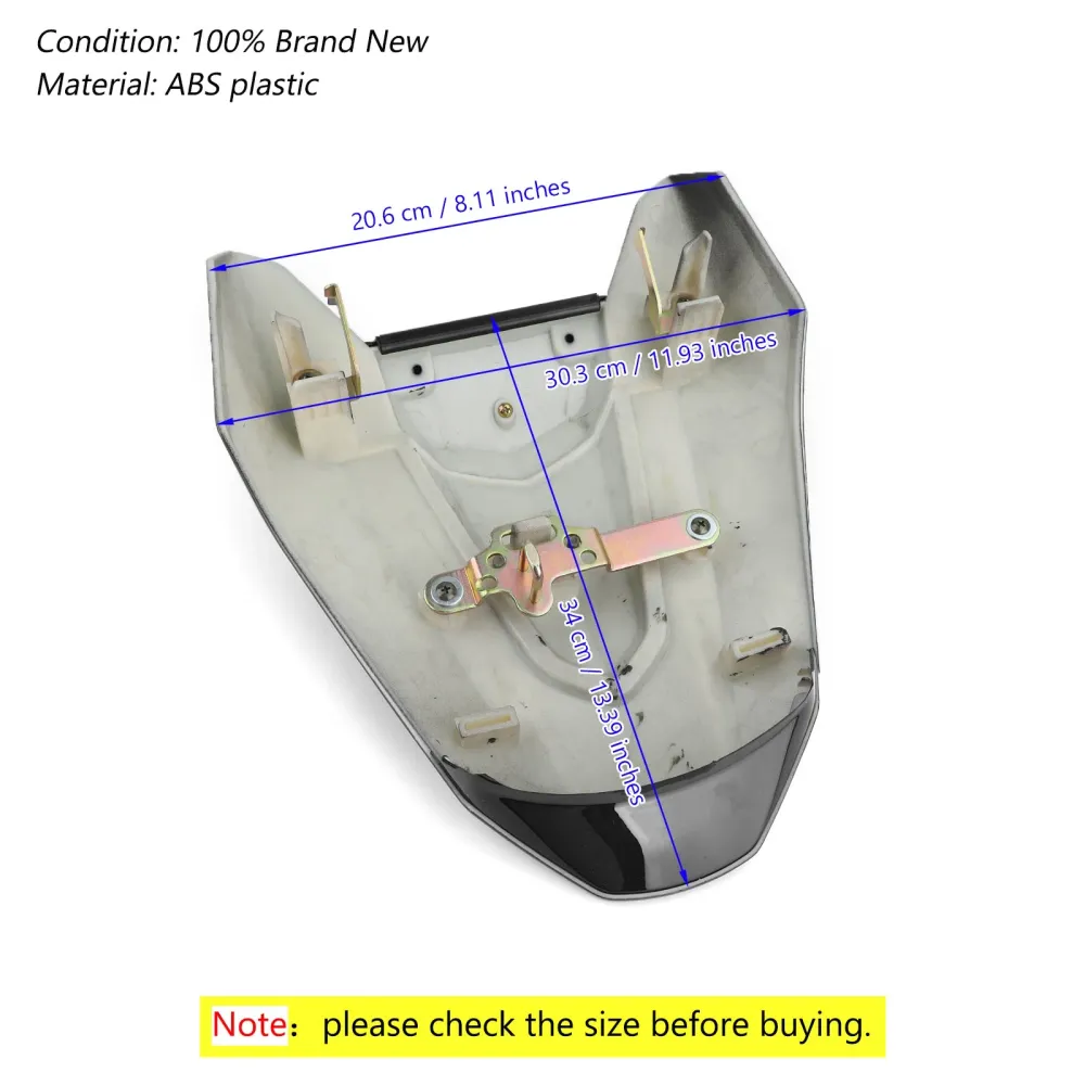 2019-2020 Honda CBR650R Motorsykkel bak sete Passasjerdeksel Cowl Fairing