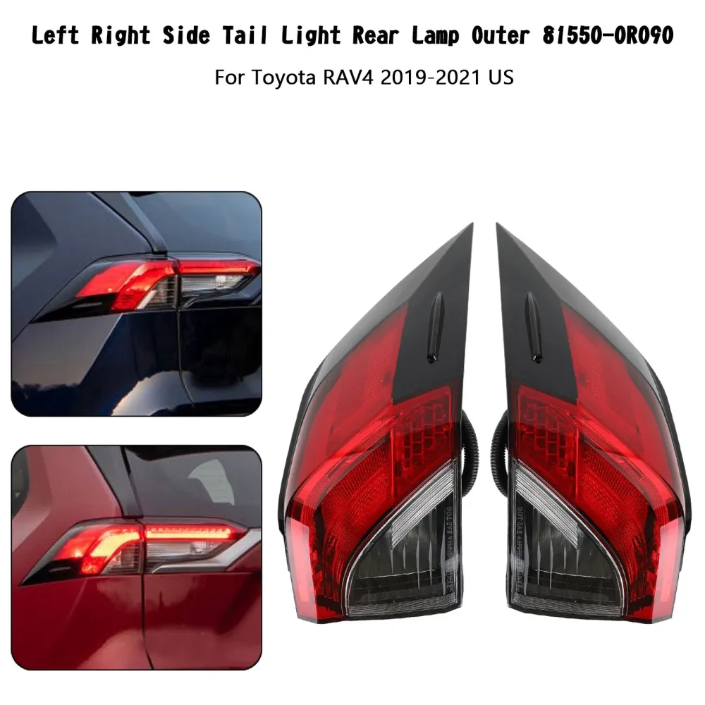 2019-2021 Toyota RAV4 baklys Bak lampe Ytre L+R Side 81560/81550-0R090 Generisk