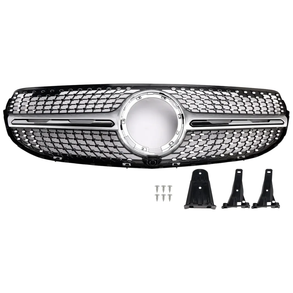 2020-2022 Mercedes-Benz X253 GLC250 GLC300 Diamond Front Bumper Grille