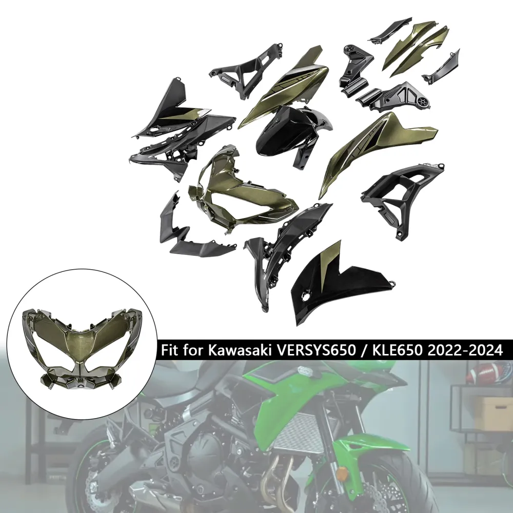 2022-2024 Kawasaki Versys 650 KLE Injection ABS Bodywork Fairing Kit 06#