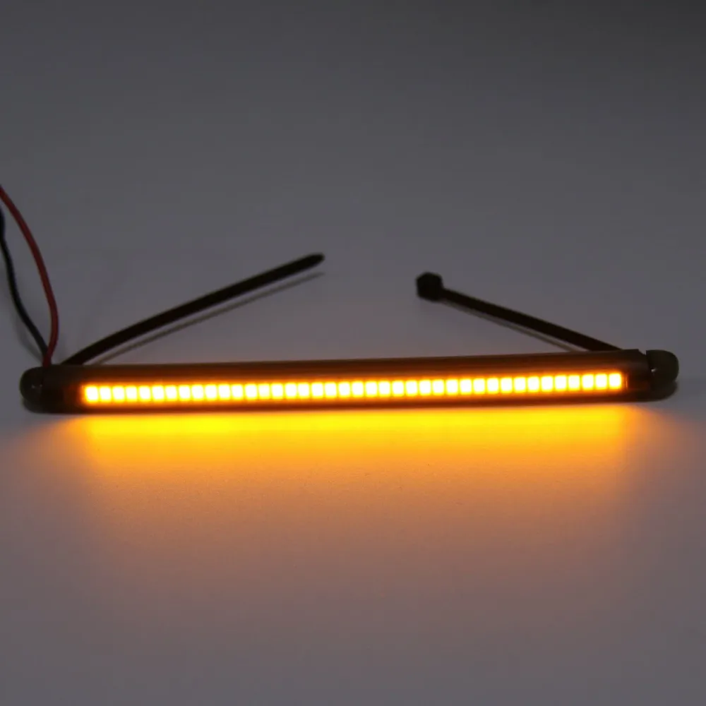 43mm-46mm gaffel LED blinklys stripe Amber Light Kit Harley Victory Honda Generic