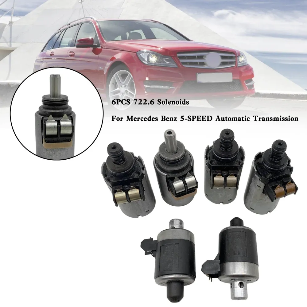 6pcs 722.6 Solenoider Mercedes Benz 5-trinns automatgir