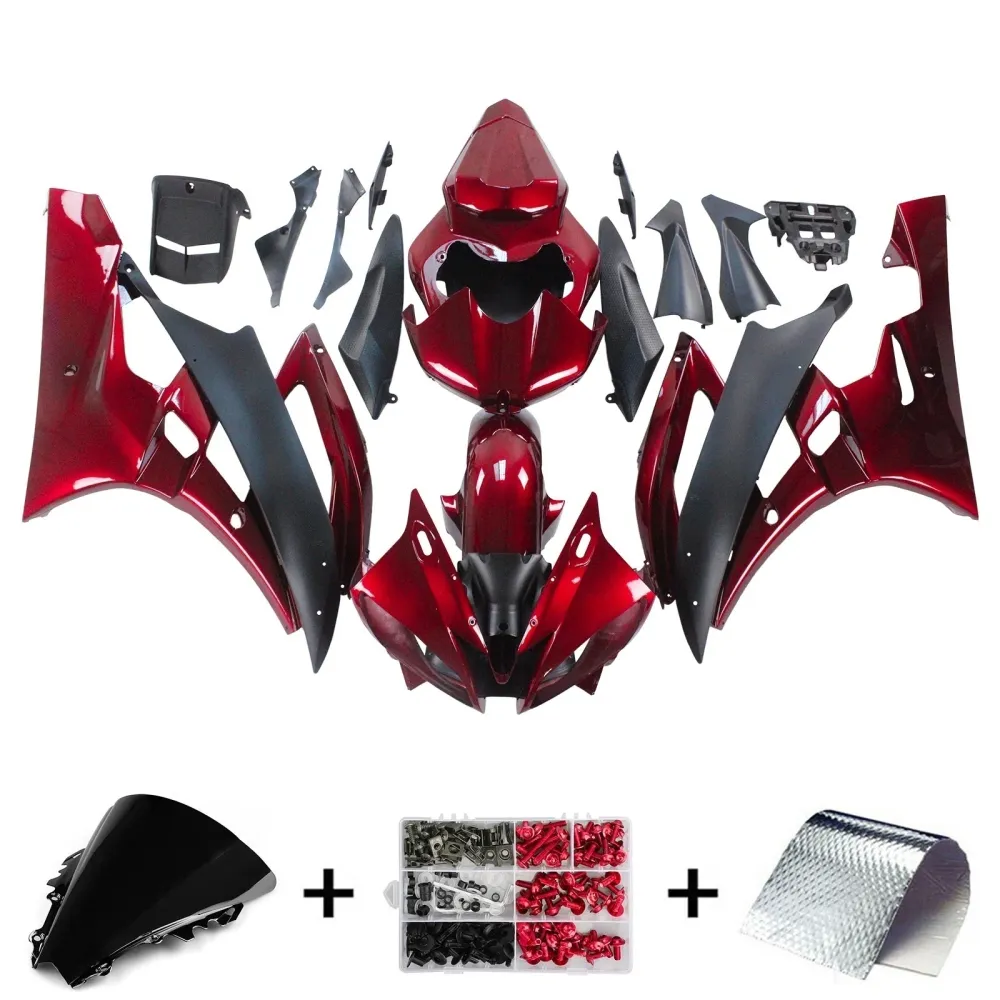 2006-2007 Yamaha YZF 600 R6 Amotopart Injection Fairing Kit Bodywork Plast Abs #108