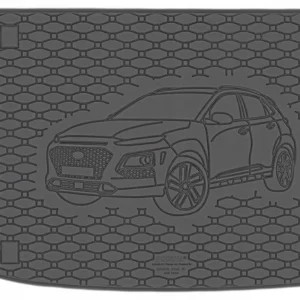Bagasjeromsmatte Hyundai Kona I / Kona Electric I – Luktfrie Gummi | Rigum