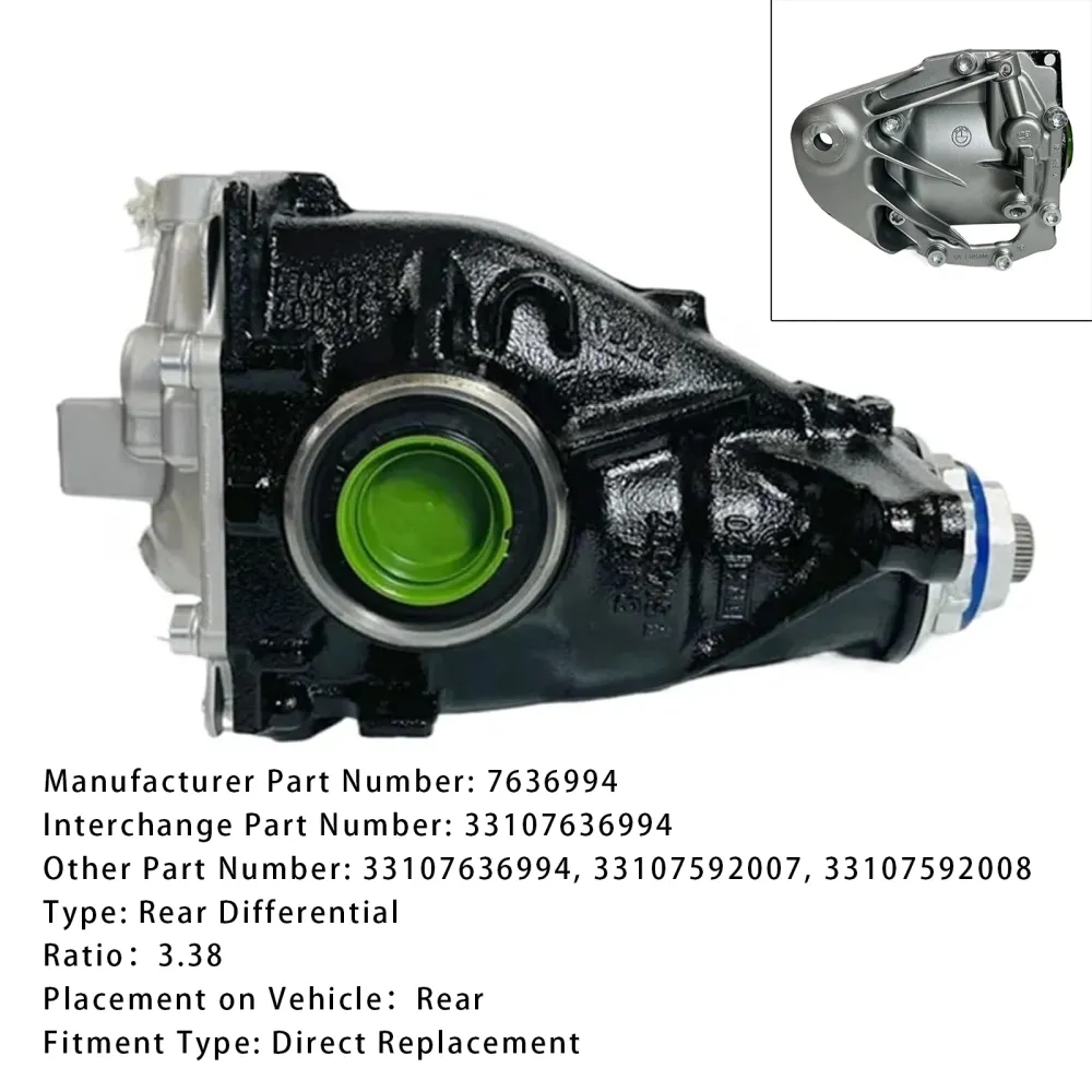 BMW X4 F26 Bakdifferensialmontering 3.38 Gear 33107636994 7636994 33107592007