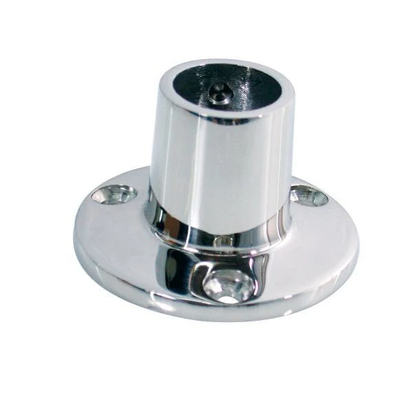 Bunnbrakett rund Ø25mm 90° RF stål AISI 316